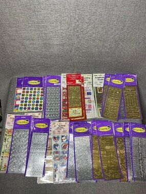 NOS Sticker King Vintage Prism Stickers Gift Tag Scrapbooking 48 Pack Lot NEW